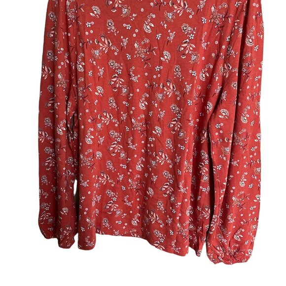 Women's Square Neck Top Lucky, L & XL, Baked Apple Multi, NWT - Picture 5 of 5